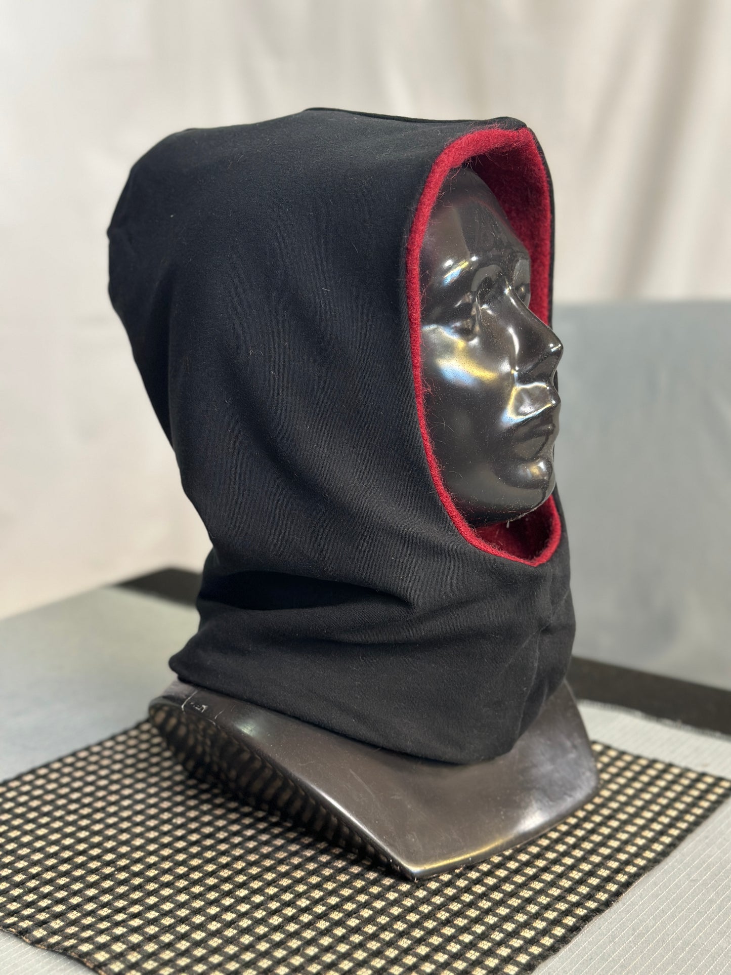 Dark Garnet & Black Reversible Hood – Short Neck Edition