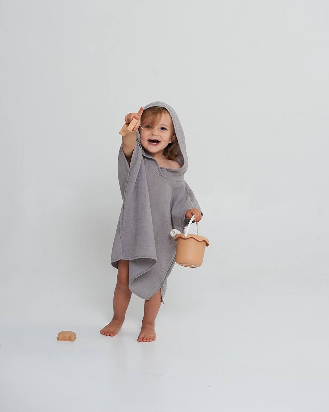 KRABI Kids Muslin Hooded Poncho