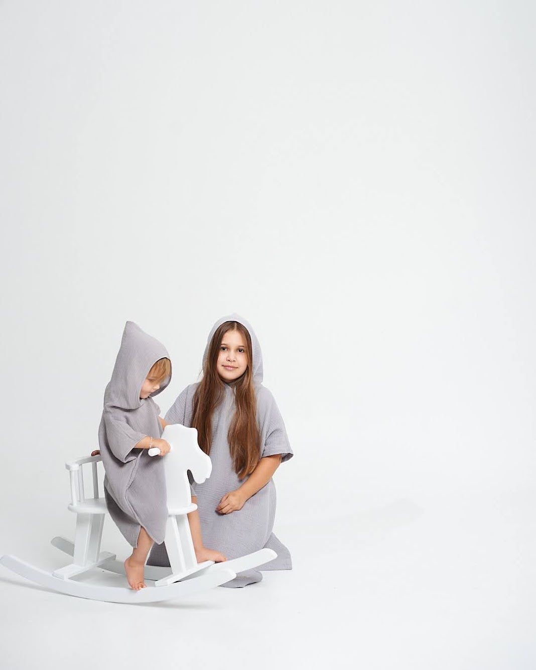 KRABI Kids Muslin Hooded Poncho
