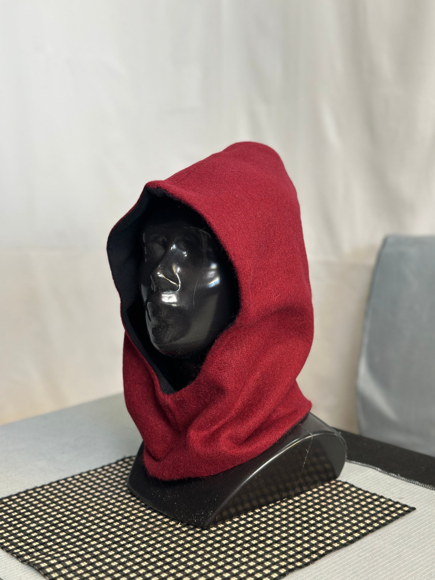 Dark Garnet & Black Reversible Hood – Short Neck Edition