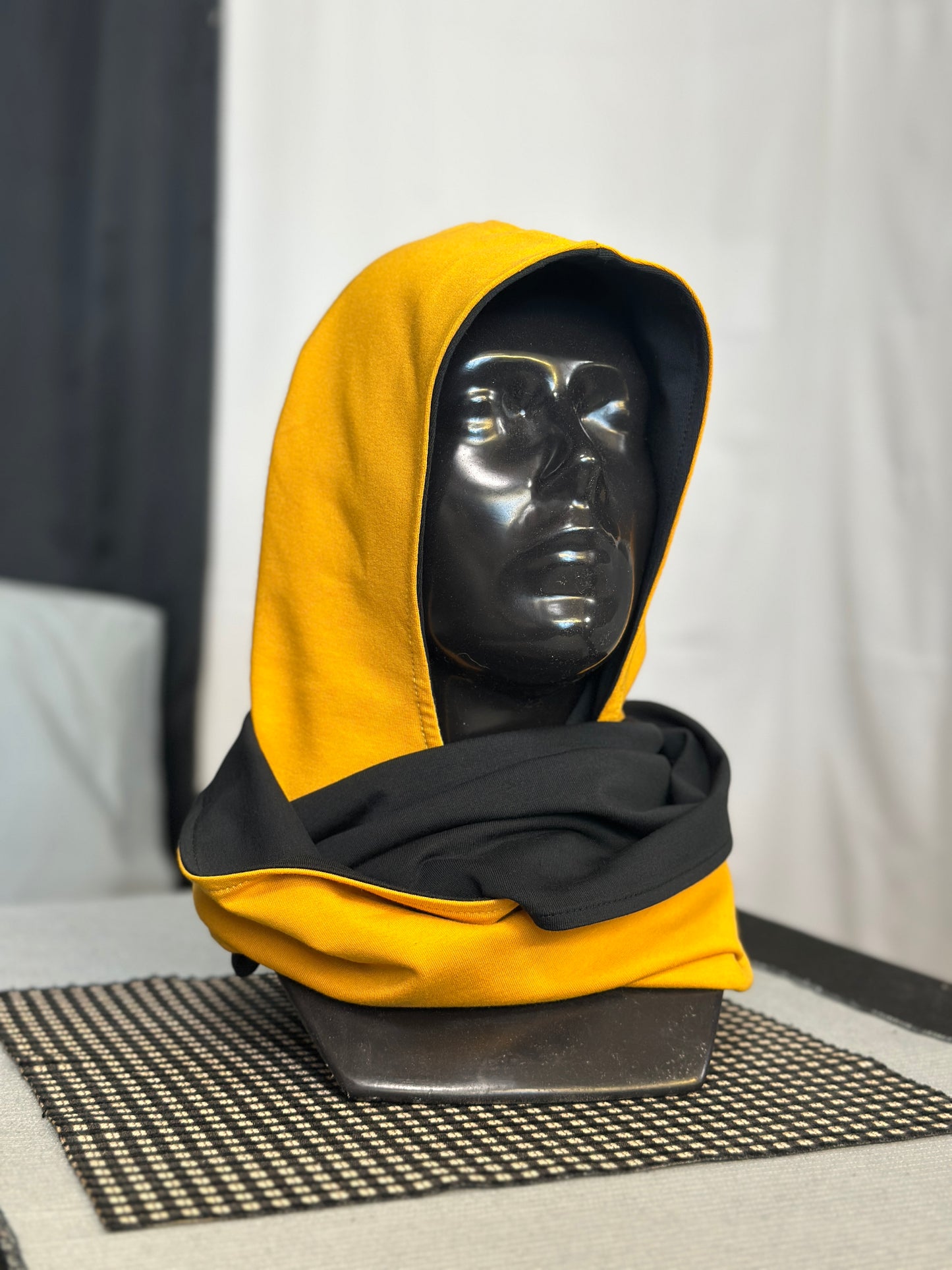 Sunlight Yellow & Black Reversible Rounded Hood – Long Neck Edition
