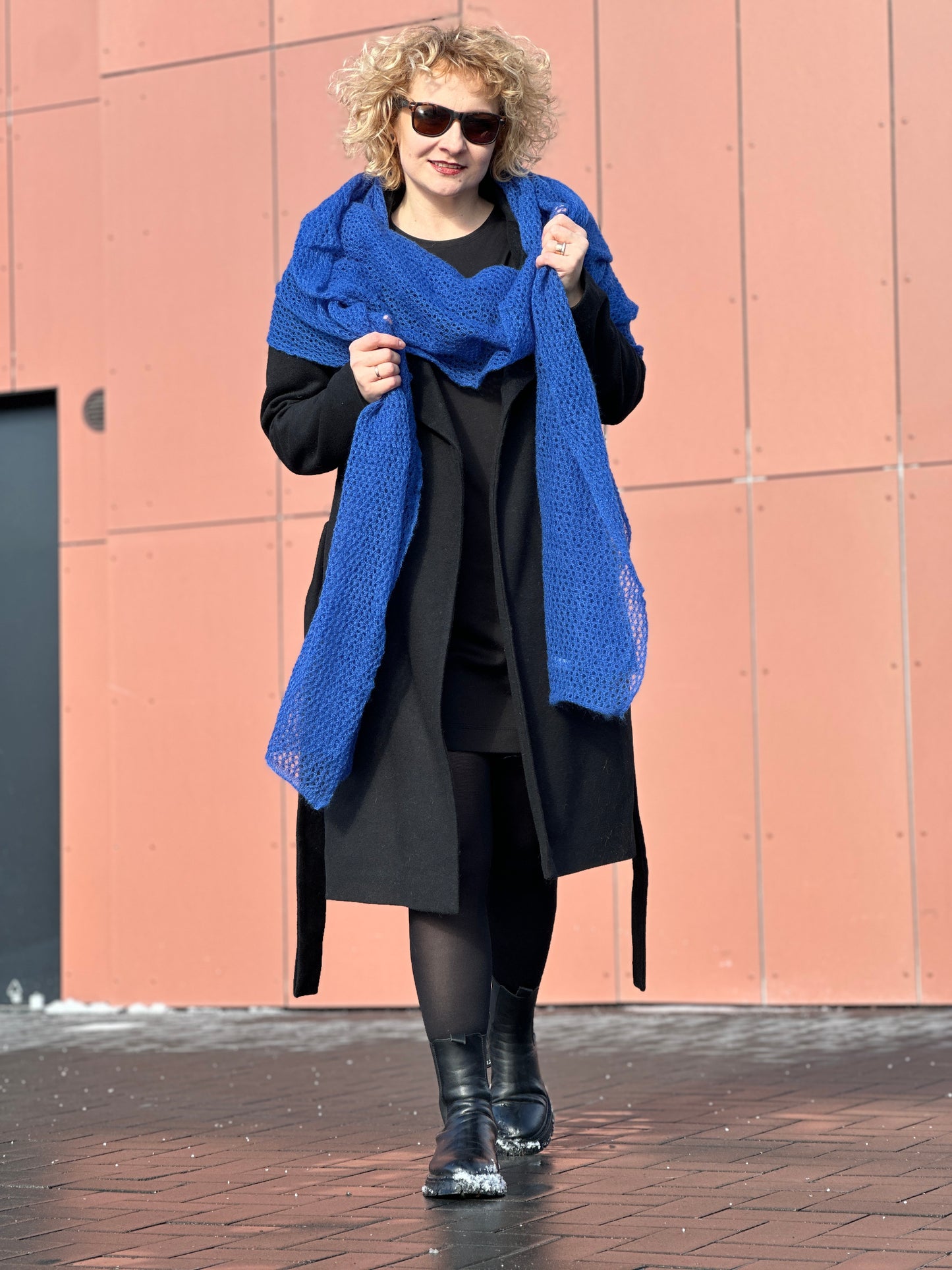 Sapphire Blue The Cloud Wrap | Artisanal Shawl