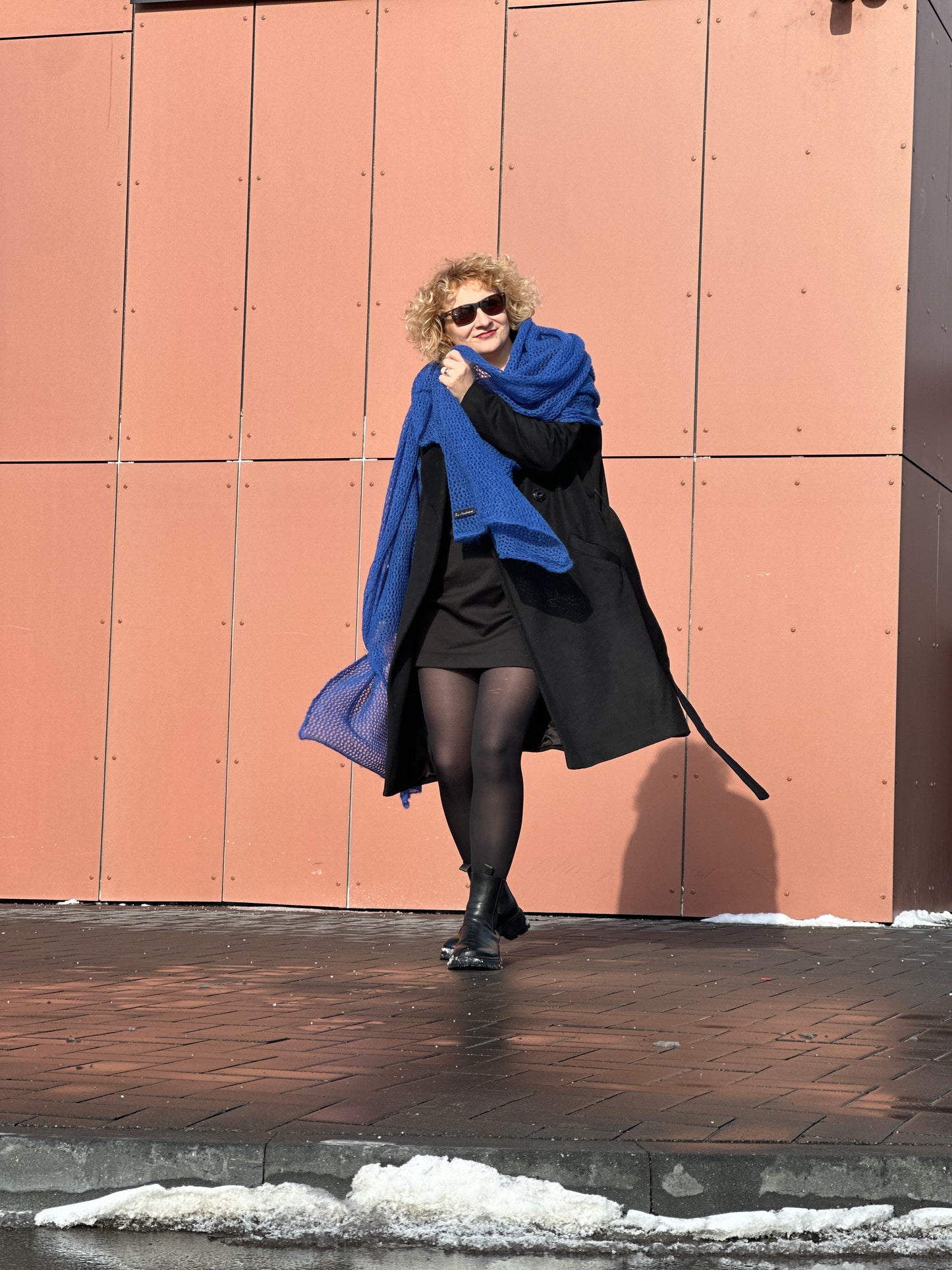 Sapphire Blue The Cloud Wrap | Artisanal Shawl