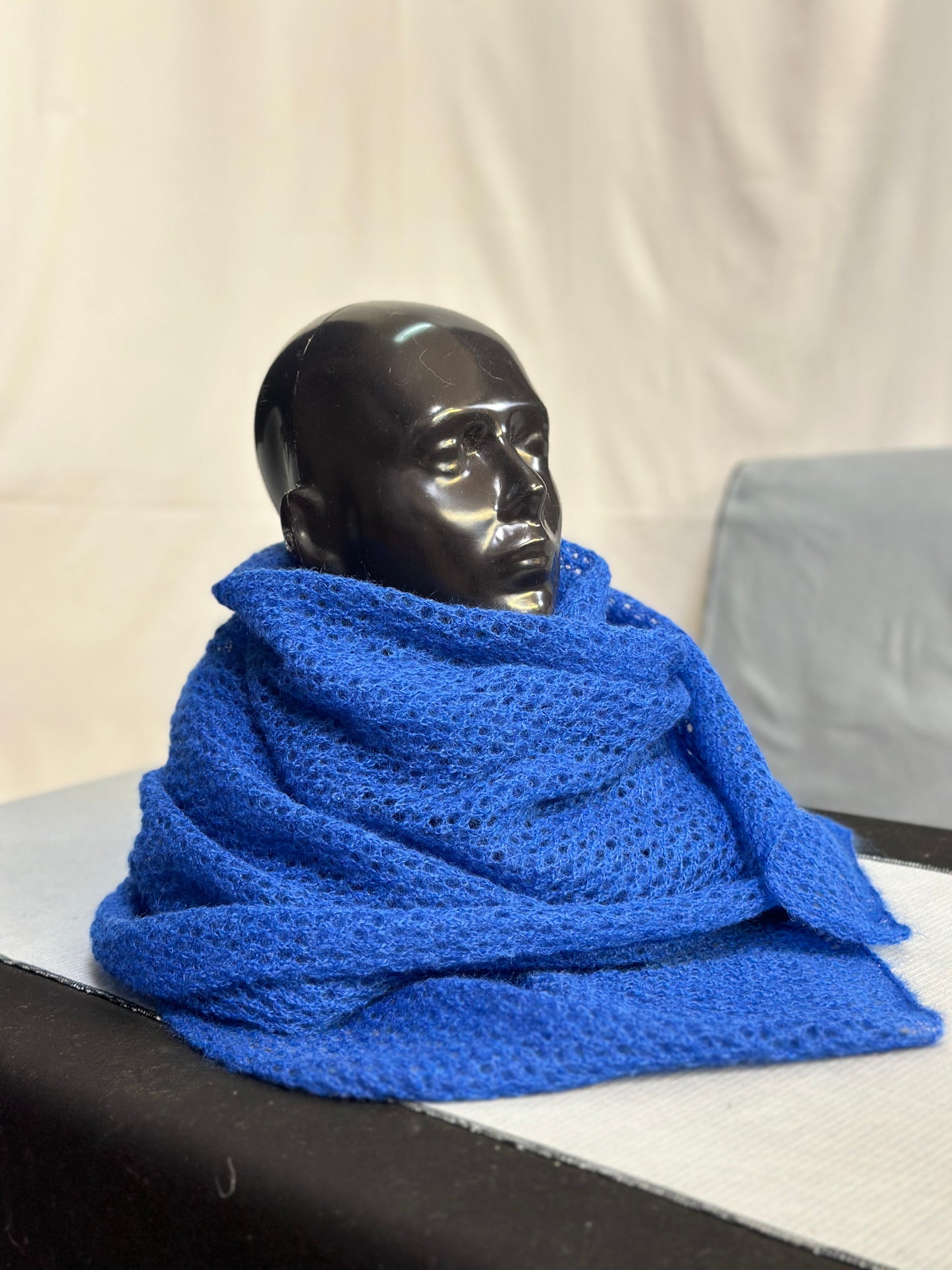 Sapphire Blue The Cloud Wrap | Artisanal Shawl