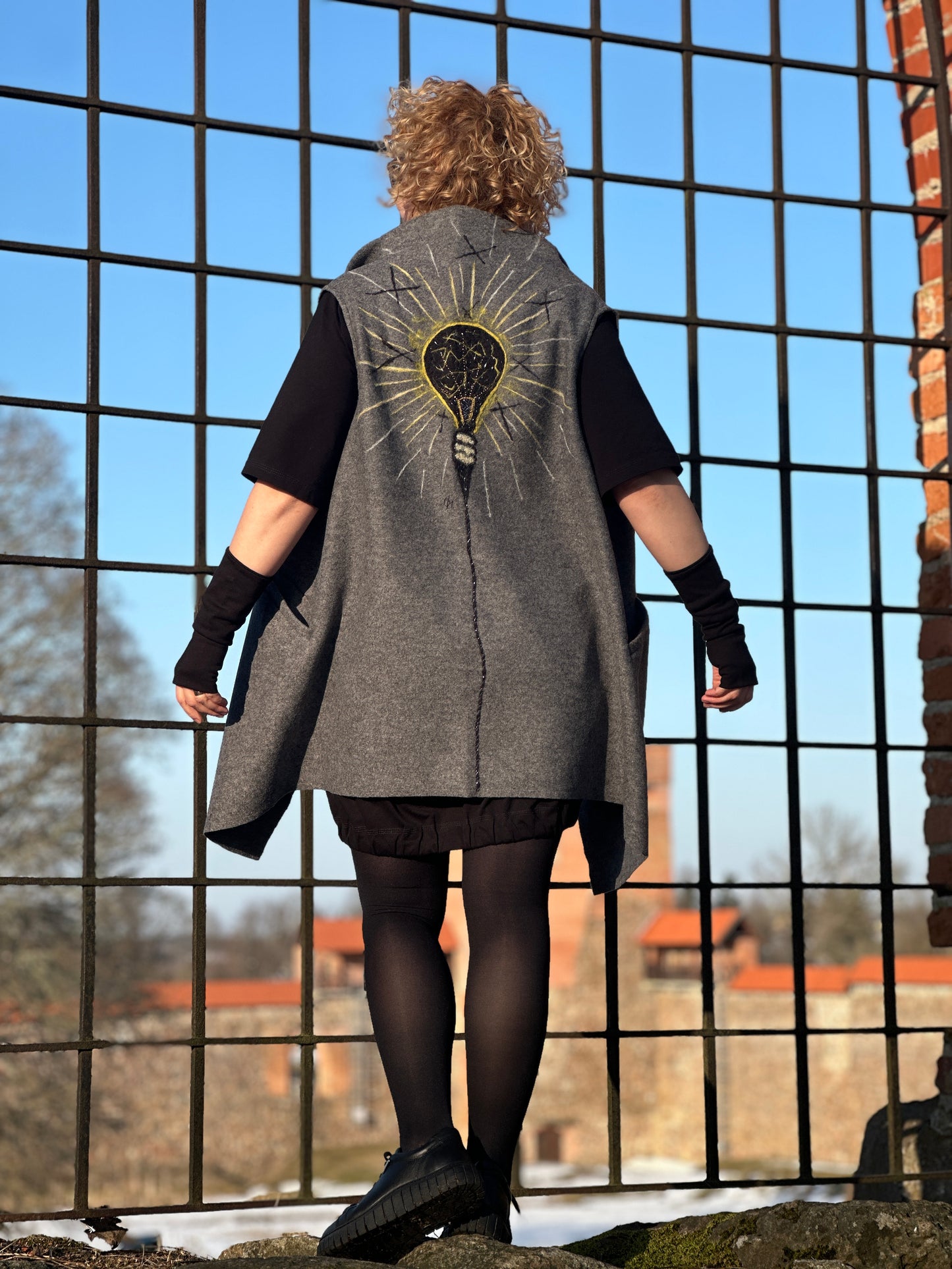 The Silver Mist: Hand-Embellished Artisan Vest
