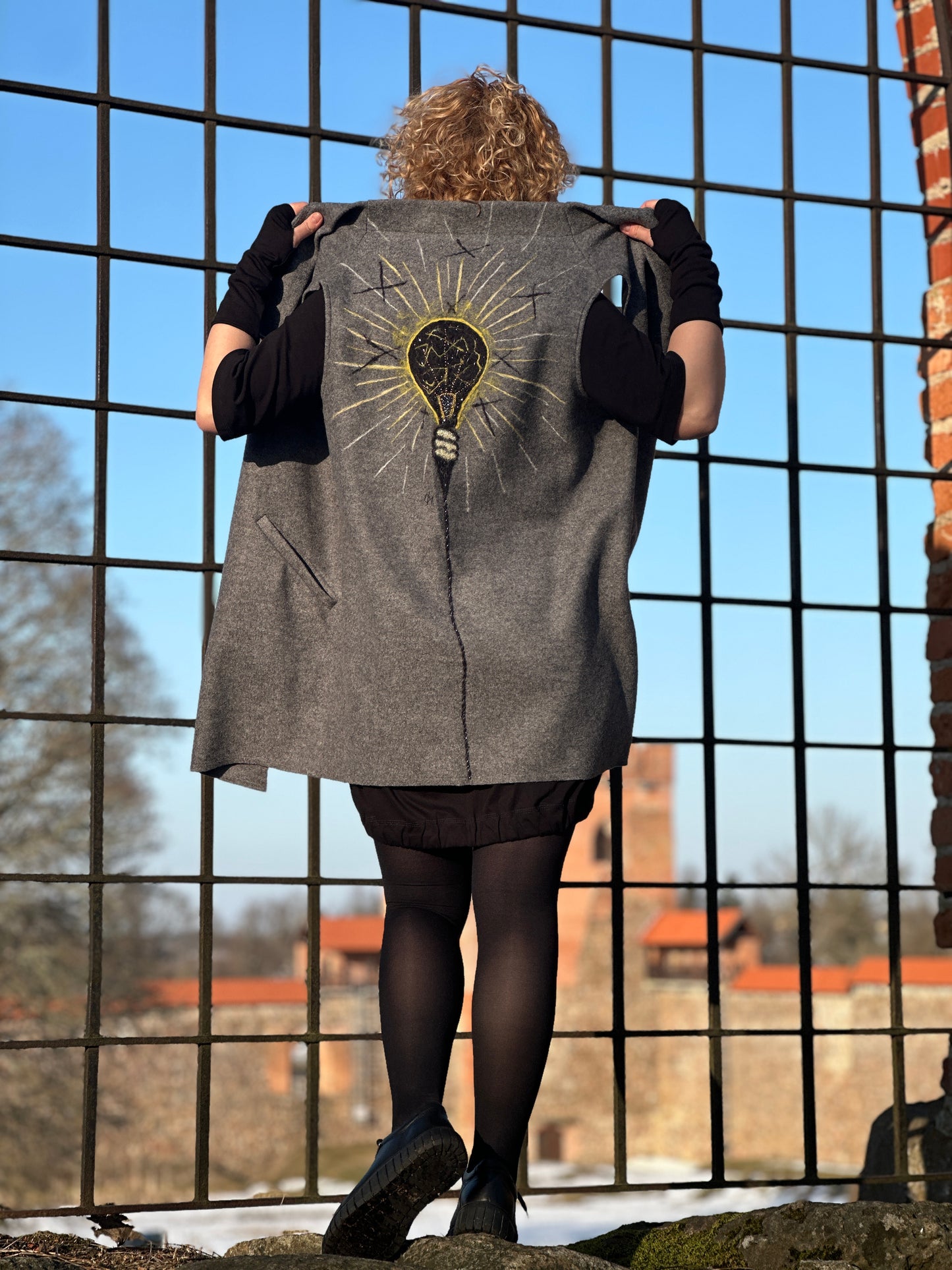 The Silver Mist: Hand-Embellished Artisan Vest