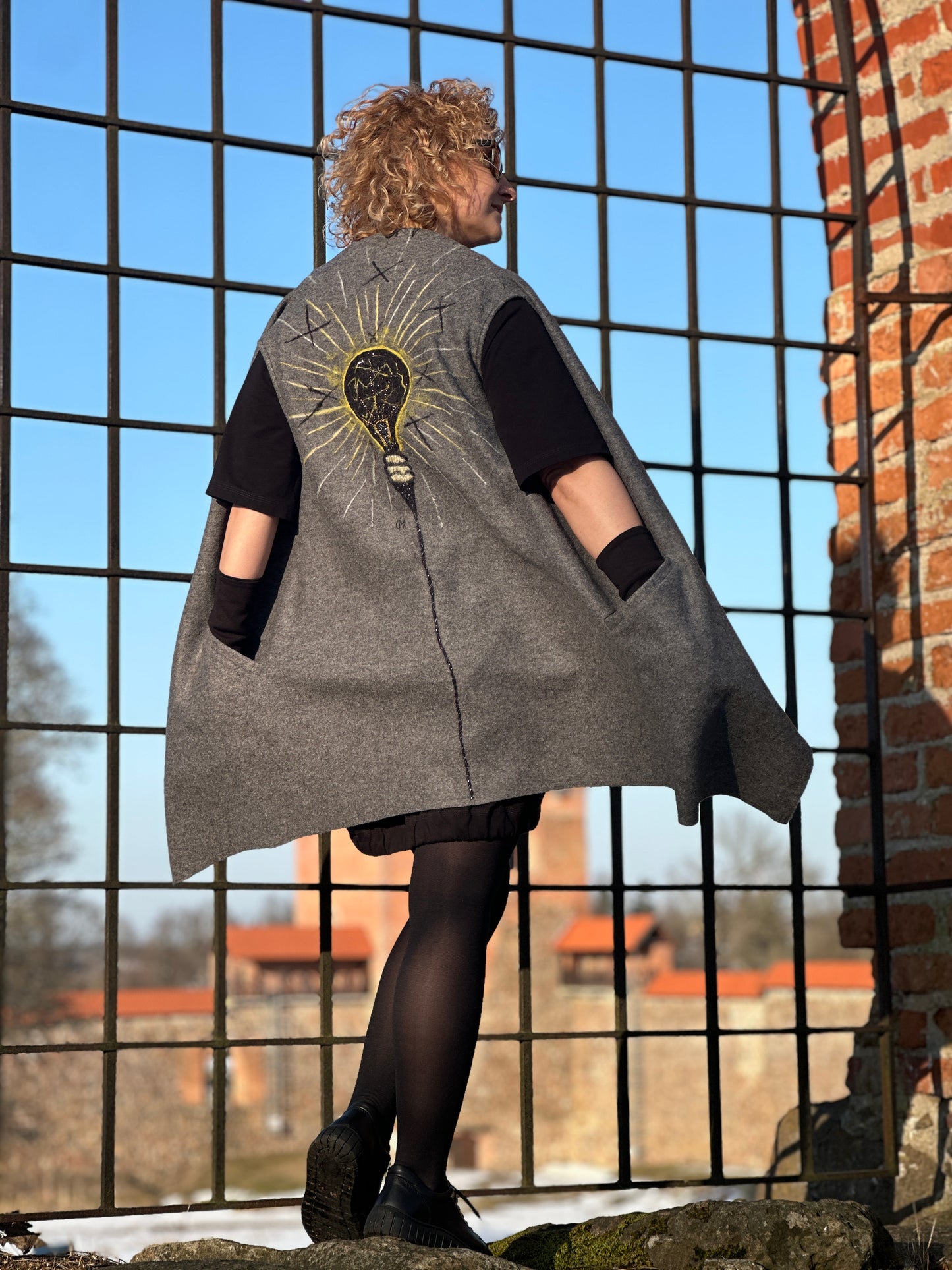 The Silver Mist: Hand-Embellished Artisan Vest