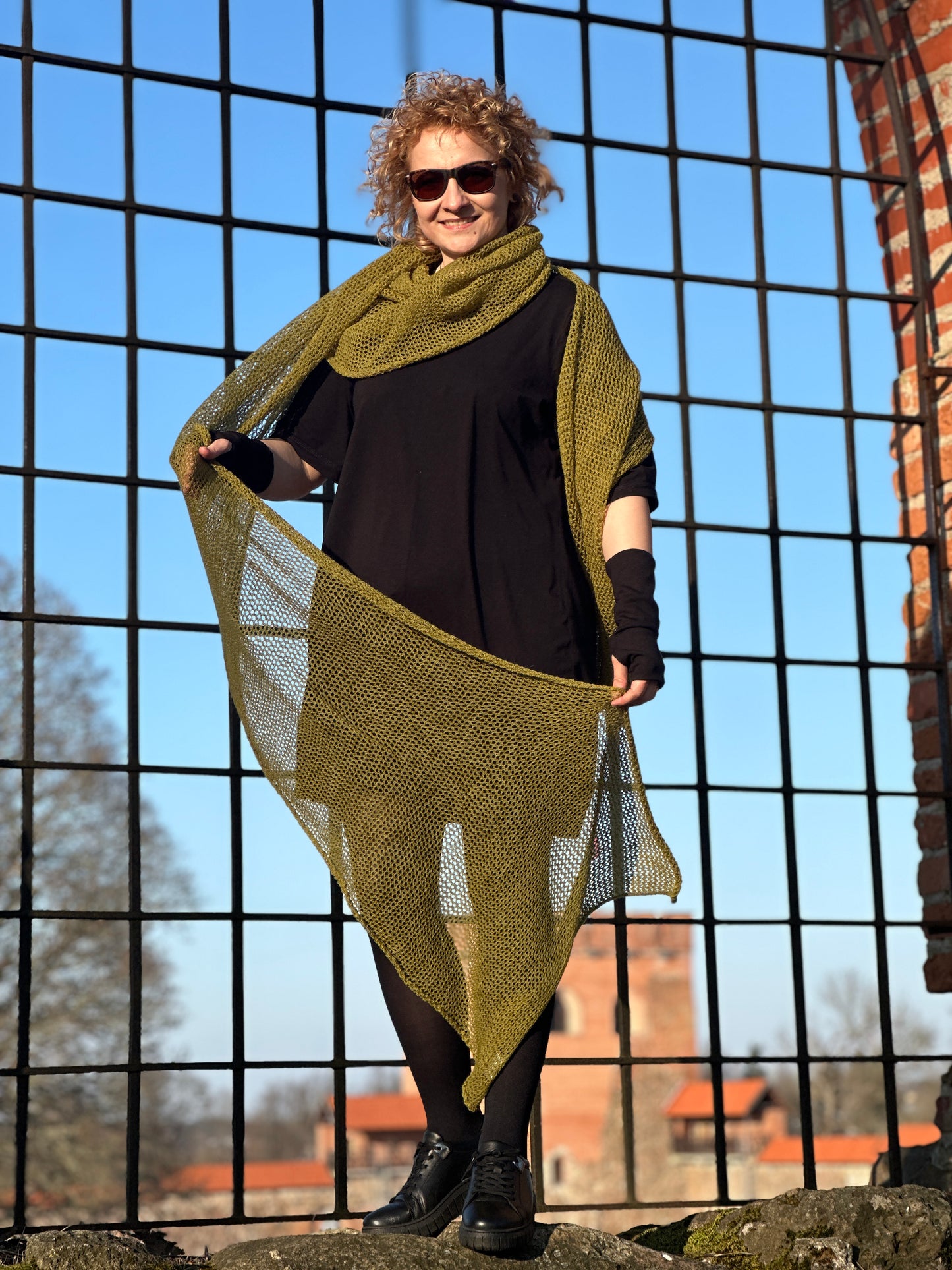 Soft Moss The Cloud Wrap | Artisanal Shawl