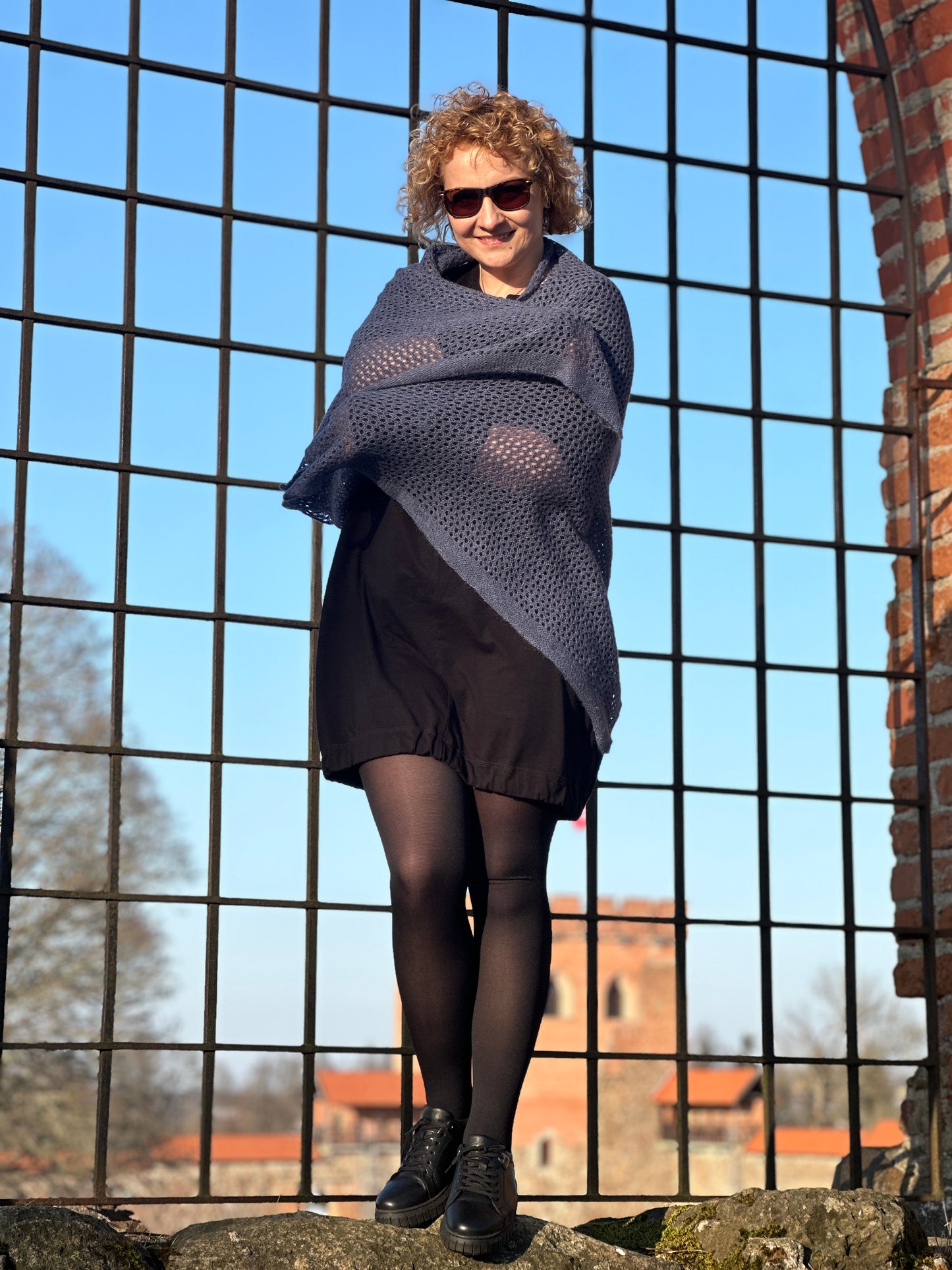 Muted Ocean The Cloud Wrap | Artisanal Shawl