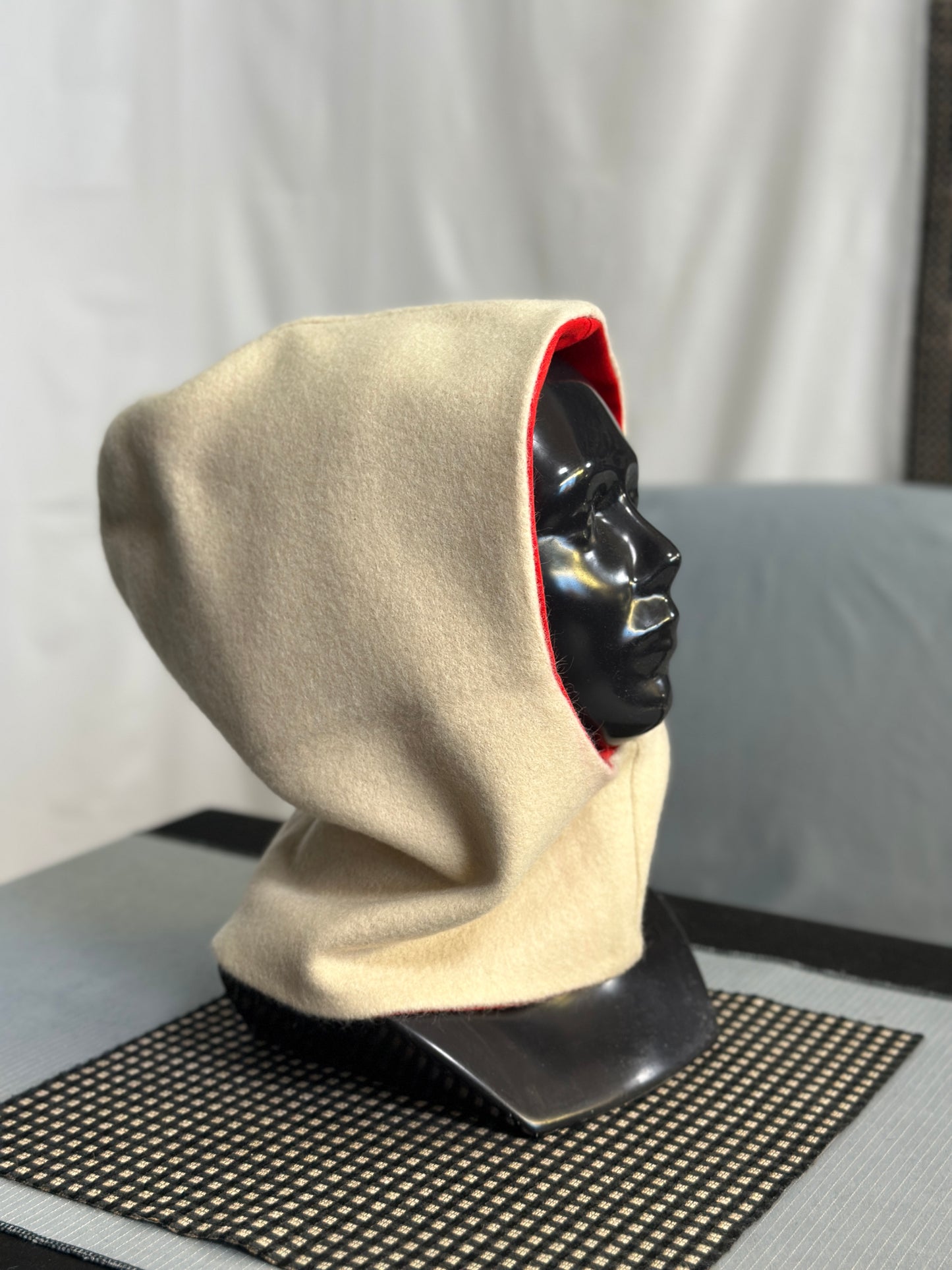 Scarlet Red & Saffron Reversible Hood – Short Neck Edition