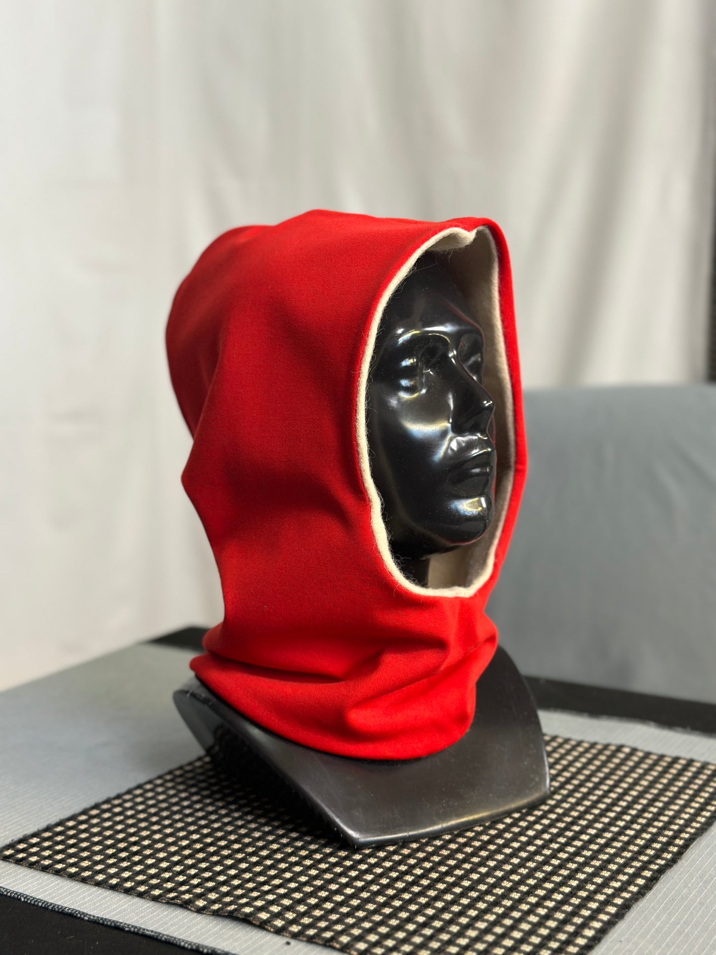 Scarlet Red & Saffron Reversible Hood – Short Neck Edition