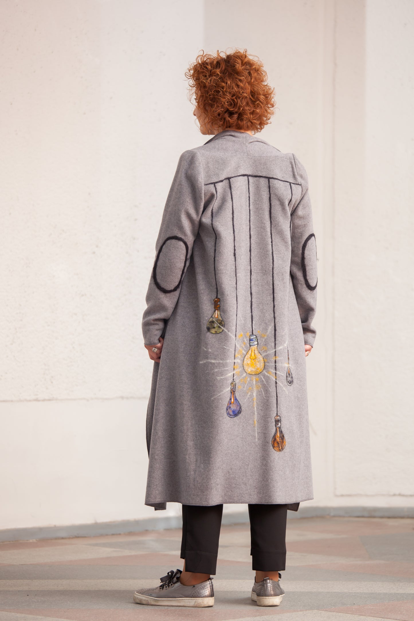 Luxury Handcrafted Felted Wool Cardigan - "The Lanterns" Collection