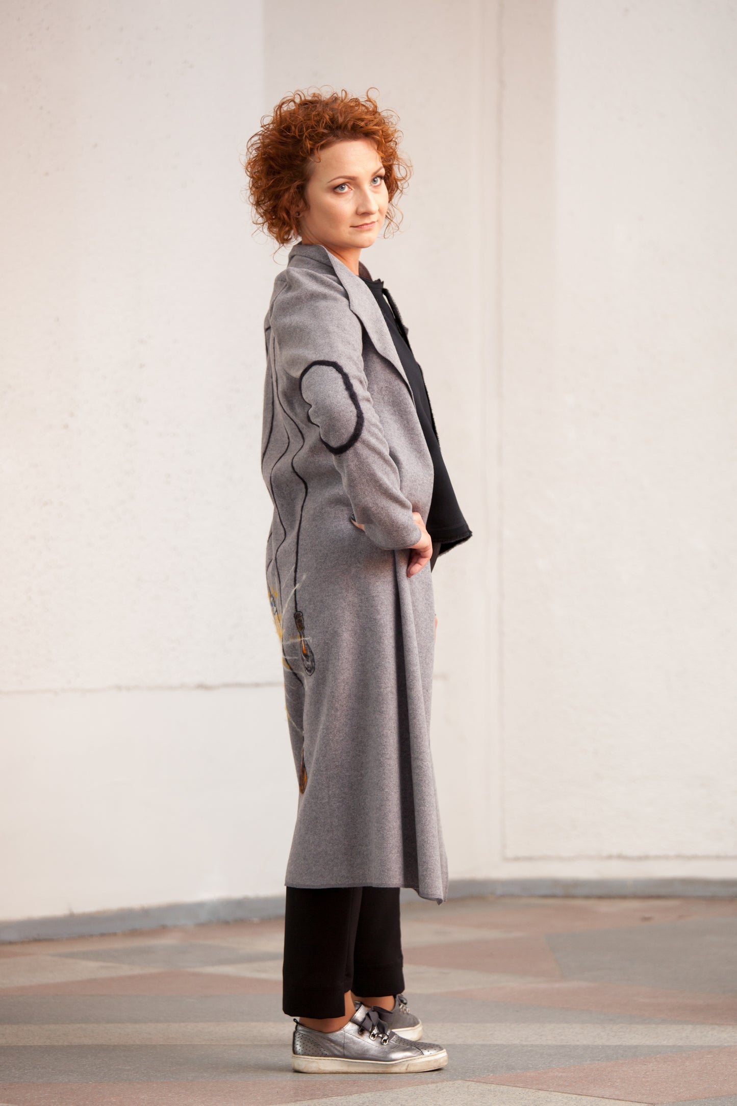 Luxury Handcrafted Felted Wool Cardigan - "The Lanterns" Collection