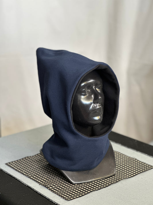 Midnight Navy & Black Reversible Elf Hood – Short Neck Edition