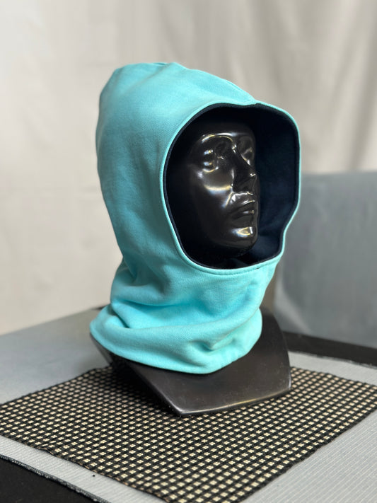 Ocean Turquoise & Midnight Navy Reversible Hood – Short Neck Edition