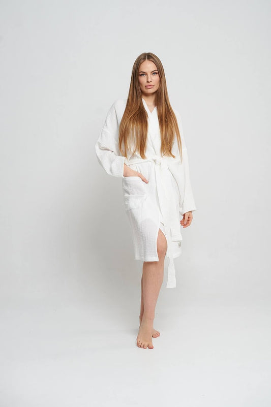 KRABI Women’s Muslin Bathrobe / Kimono Robe