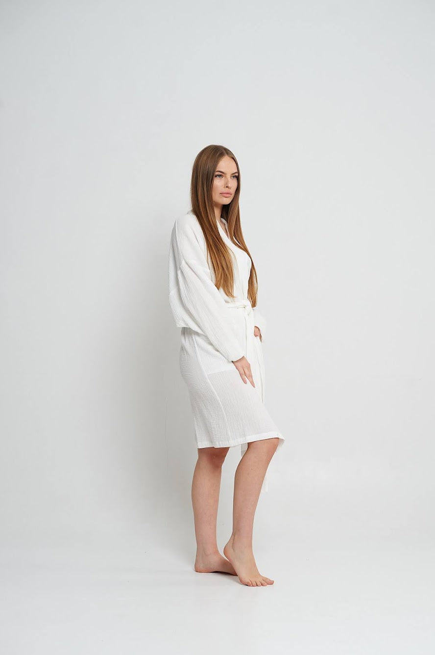 KRABI Women’s Muslin Bathrobe / Kimono Robe