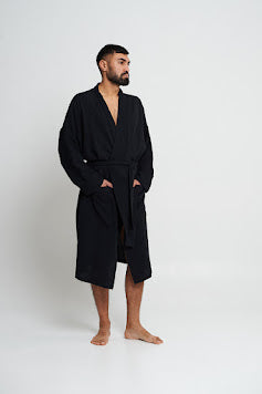 KRABI Men’s Muslin Bathrobe / Kimono Robe
