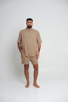KRABI Men’s Muslin Shirt & Shorts Set