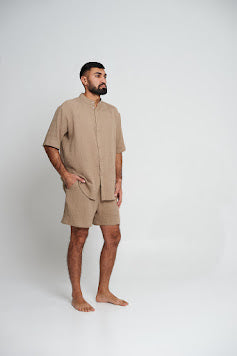 KRABI Men’s Muslin Shirt & Shorts Set
