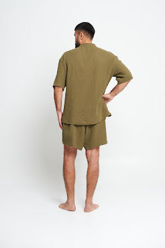 KRABI Men’s Muslin Shirt & Shorts Set