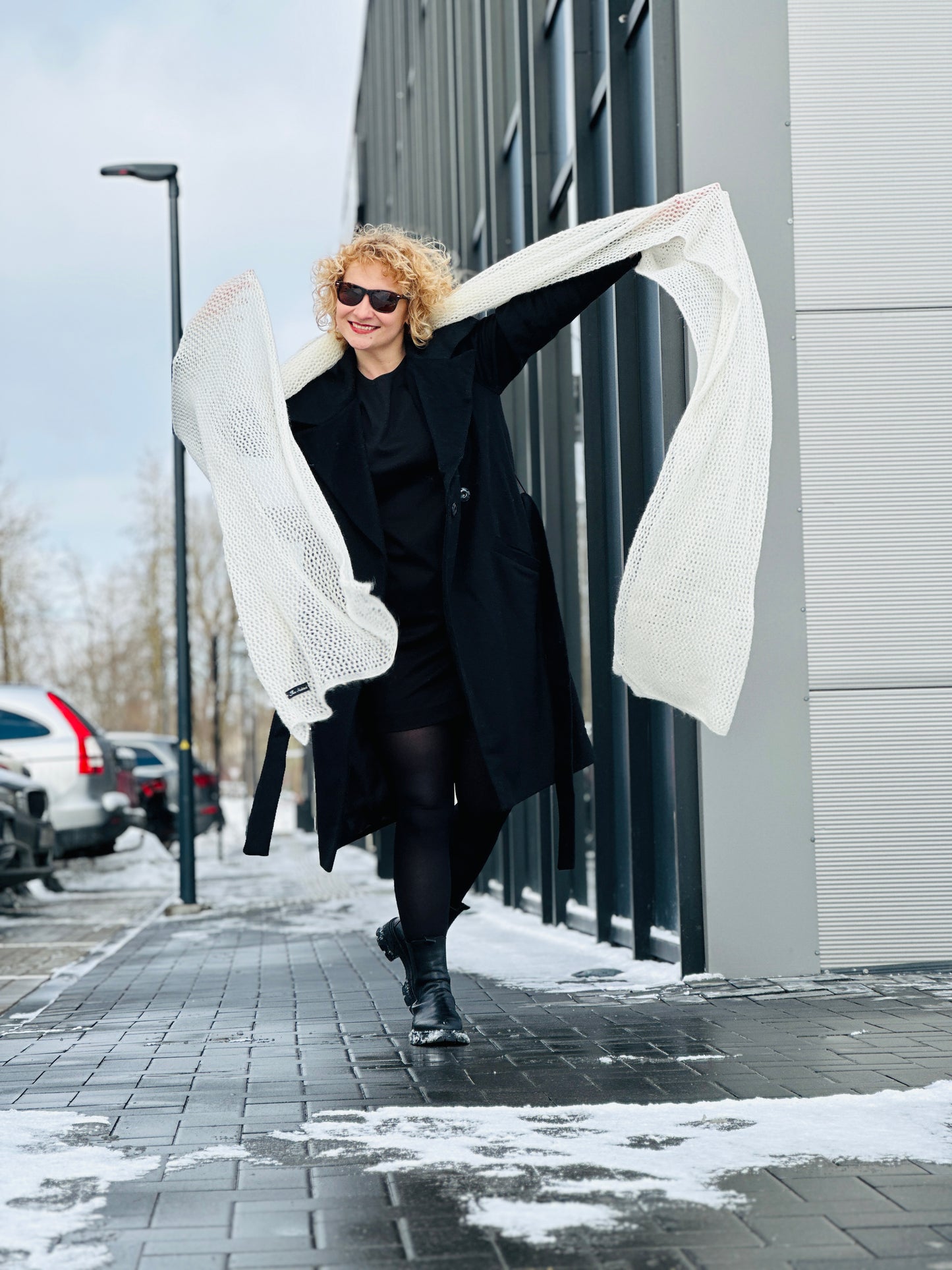 Pearl White The Cloud Wrap | Artisanal Shawl