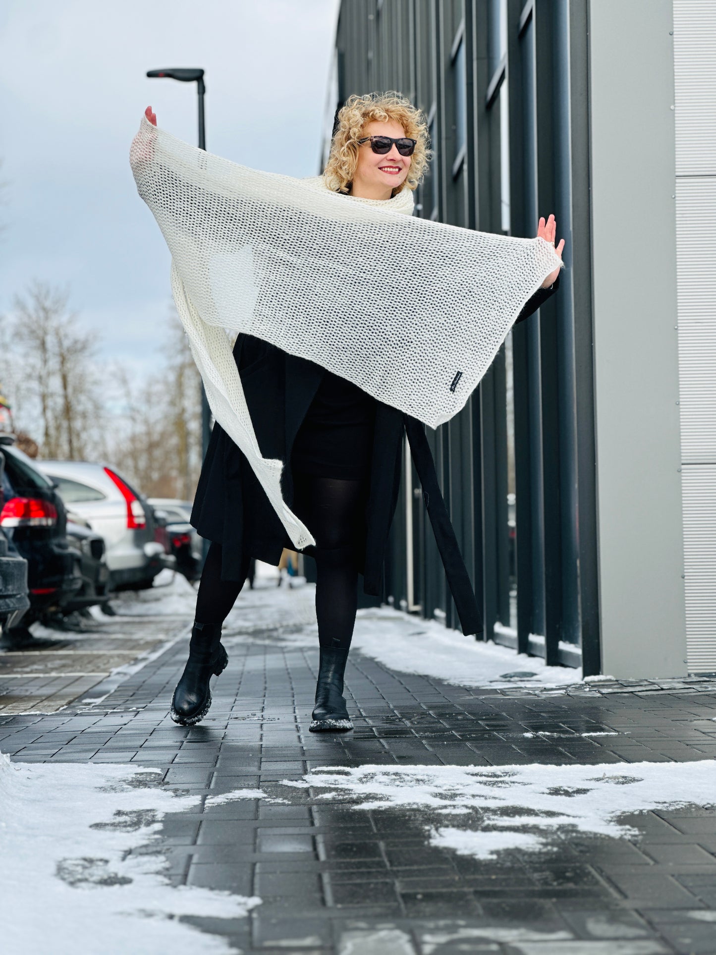 Pearl White The Cloud Wrap | Artisanal Shawl