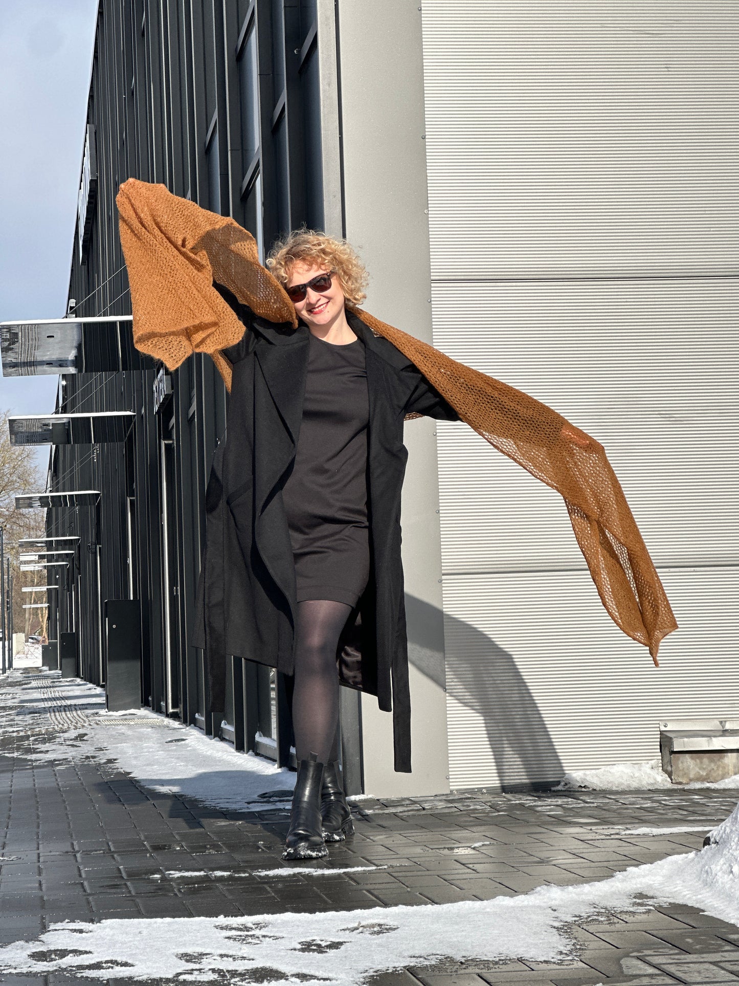 Copper Amber The Cloud Wrap | Artisanal Shawl